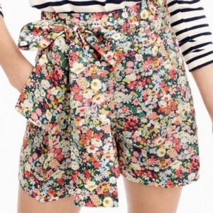 J Crew x Liberty Floral Bow Tie Shorts